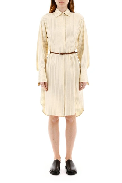 Shop The Row Belted Dress In Beige