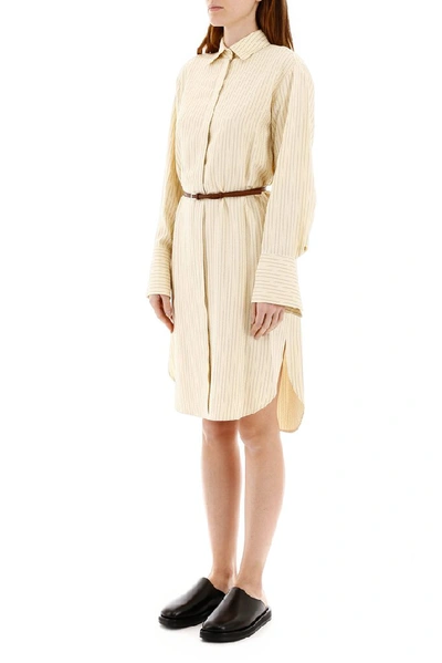 Shop The Row Belted Dress In Beige