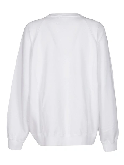 Shop Maison Margiela Printed Sweatshirt In White