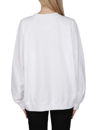 Shop Maison Margiela Printed Sweatshirt In White
