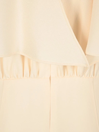 Shop Prada Draped Sleeveless Midi Dress In White
