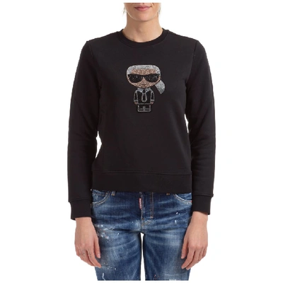 Shop Karl Lagerfeld K/ikonik Sweatshirt In Black