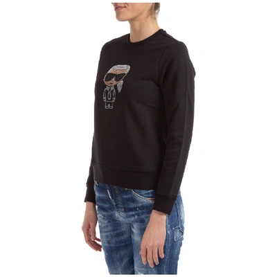 Shop Karl Lagerfeld K/ikonik Sweatshirt In Black