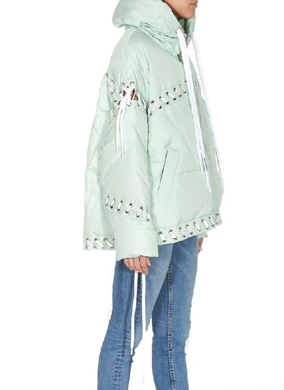 Shop Khrisjoy Lace Up Padded Jacket In Green