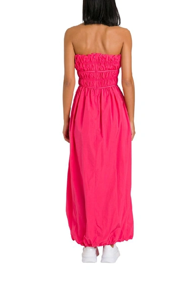 Shop Kenzo Strapless Maxi Dress In Pink