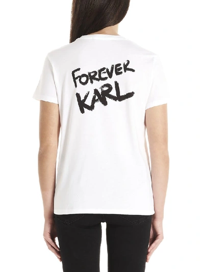 Karl Lagerfeld Forever Karl T-shirt In White | ModeSens
