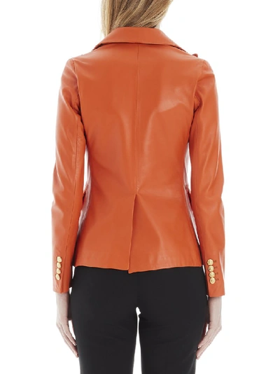 Shop Tagliatore Lizzie Blazer In Orange