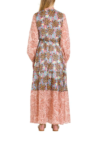 Shop Pinko Floral Print Maxi Dress In Multi