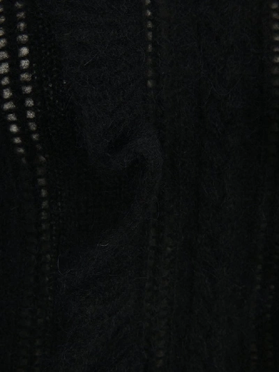 Shop Philosophy Di Lorenzo Serafini Ruffled Cable Knit Sweater In Black