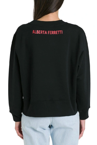 Shop Alberta Ferretti It's My Year Sweatshirt In Black