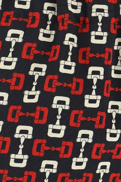 Shop Gucci Horsebit Print Pants In Multi
