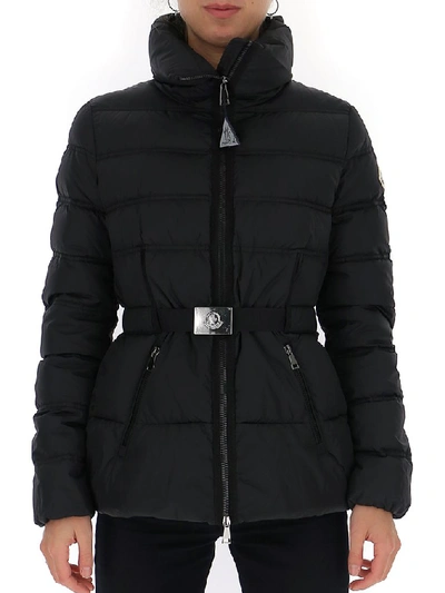 Shop Moncler Alouette Belted Jacket In Black