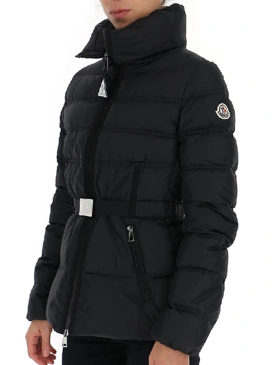 Shop Moncler Alouette Belted Jacket In Black