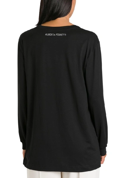 Shop Alberta Ferretti Sagittarius Embellished Top In Black