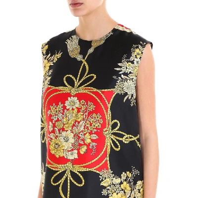 Shop Gucci Printed Silk Tunic In Multi