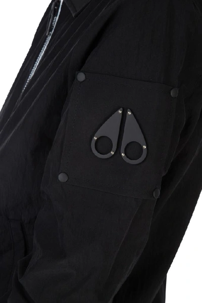 Shop Moose Knuckles Beaudry Bomber Jacket In Black
