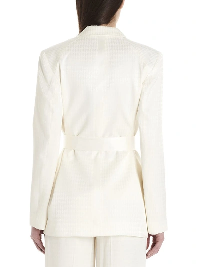 Shop Karl Lagerfeld Kameo Belted Blazer In White