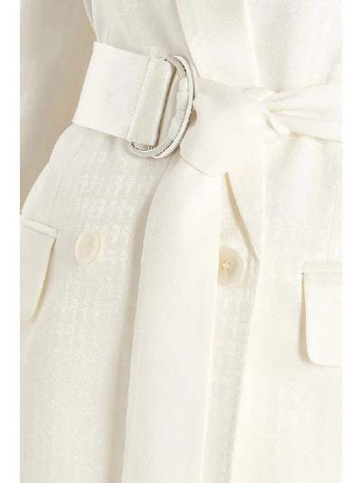 Shop Karl Lagerfeld Kameo Belted Blazer In White