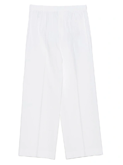 Shop Theory Cropped Wide Leg Pants In White