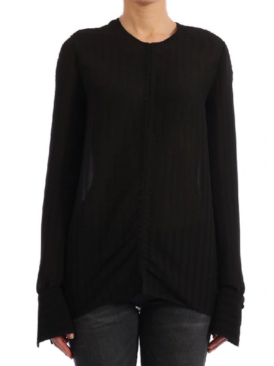 Shop The Row Pleated Shirt In Black