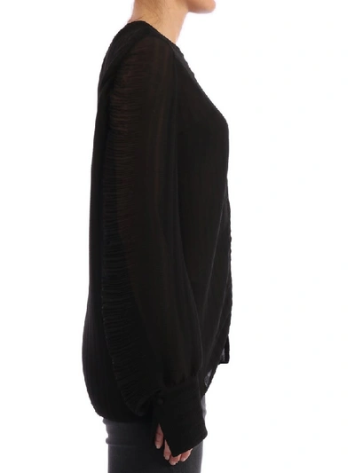 Shop The Row Pleated Shirt In Black