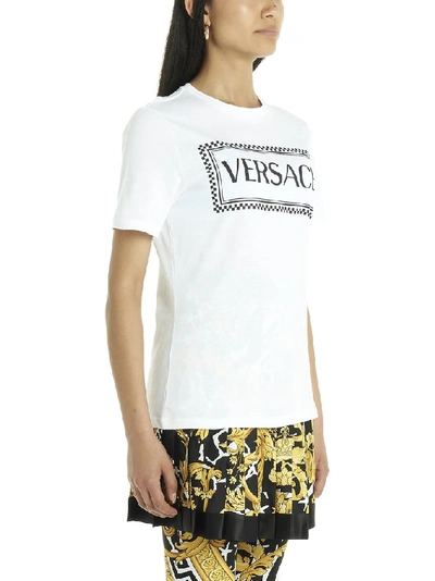 Shop Versace 90s Vintage Logo T Shirt In White