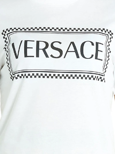 Shop Versace 90s Vintage Logo T Shirt In White