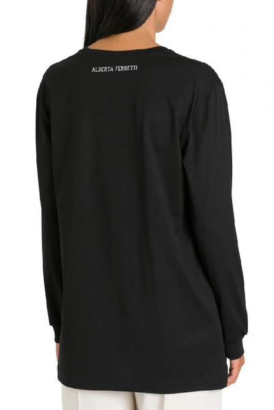 Shop Alberta Ferretti Virgo Embellished Top In Black