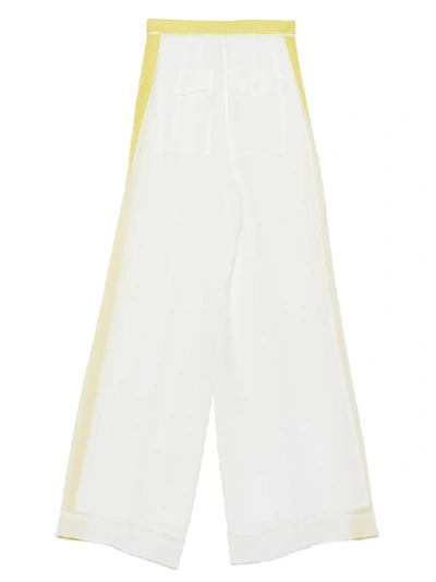 Shop Karl Lagerfeld Wide Leg Pants In White
