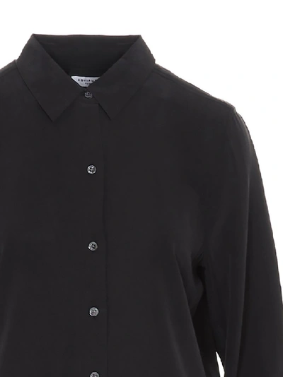 Shop Equipment Plain Shirt Dress In Black