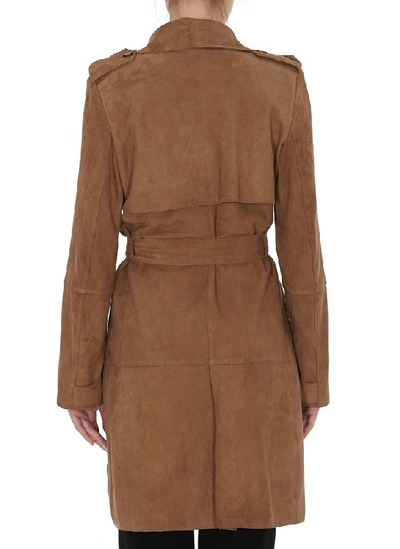 Shop Bully Belted Trench Coat In Brown