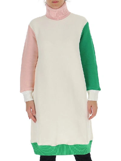 Shop Thom Browne Turtleneck Sweater Dress In Multi