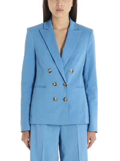 Shop Pinko Double Breasted Blazer In Blue