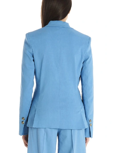 Shop Pinko Double Breasted Blazer In Blue