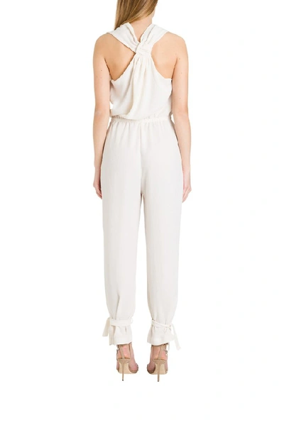 Shop Pinko Daitarn Elasticated Waist Jumpsuit In White