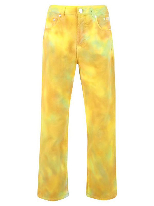 msgm tie dye jeans