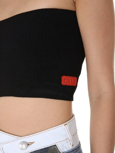Shop Gcds Logo Knitted Top In Black