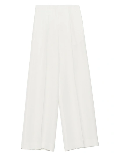 Shop Jil Sander Wide Leg Trousers In White