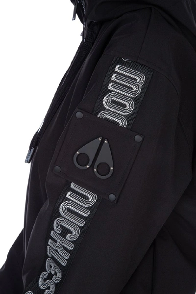 Shop Moose Knuckles Angrignon Bomber Jacket In Black