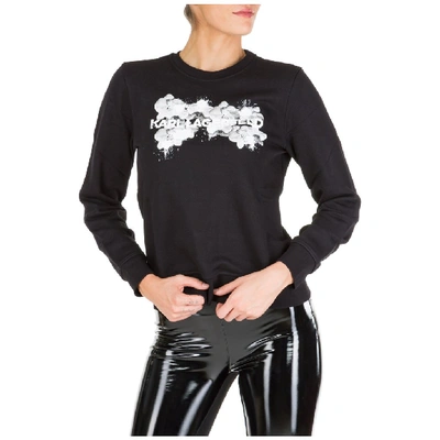 Shop Karl Lagerfeld Orchid Logo Sweatshirt In Black