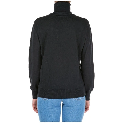 Shop Gcds Logo Embroidered Turtleneck Sweater In Black