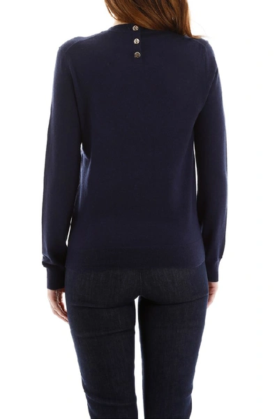 Shop Tory Burch Iberia Sweater In Navy