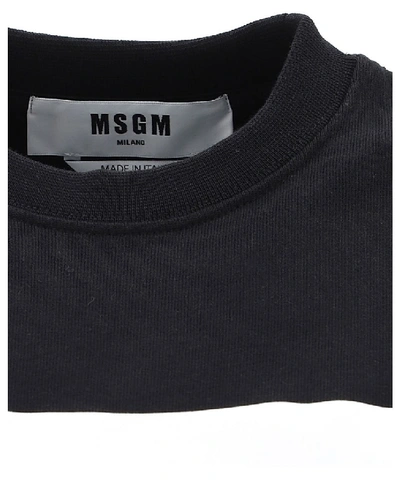 Shop Msgm Box Logo Sweatshirt In Black