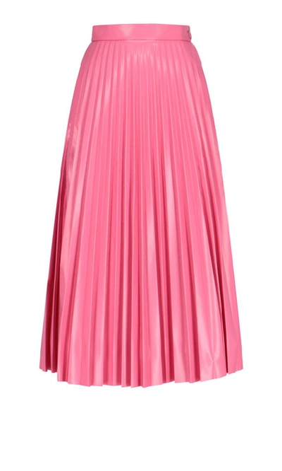 Shop Mm6 Maison Margiela Pleated Skirt In Pink