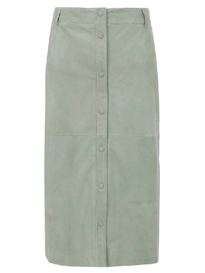 Shop Arma Buttoned Skirt In Green