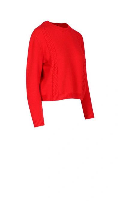 Shop Gucci Gg Detail Sweater In Red