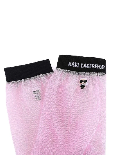 Shop Karl Lagerfeld Glitter Socks In Multi