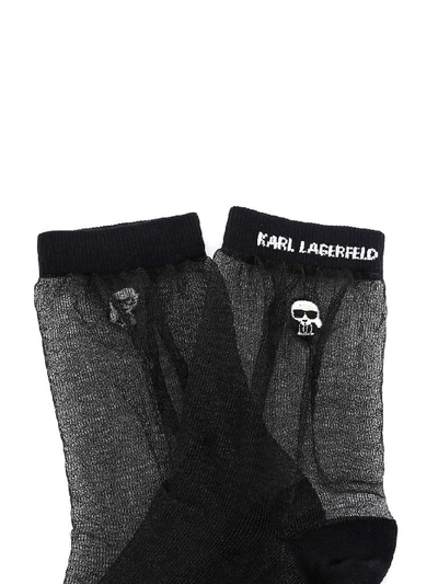 Shop Karl Lagerfeld Glitter Socks In Multi