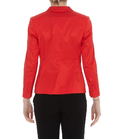 Shop Saulina Fitted Blazer In Red