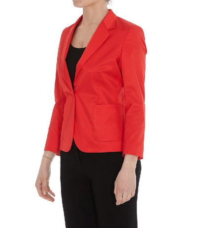 Shop Saulina Fitted Blazer In Red